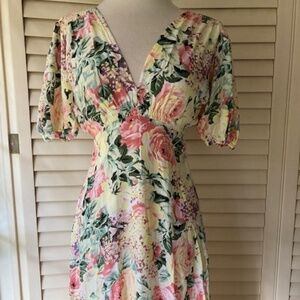 Faithfull The Brand Floral Print Midi Length Dress